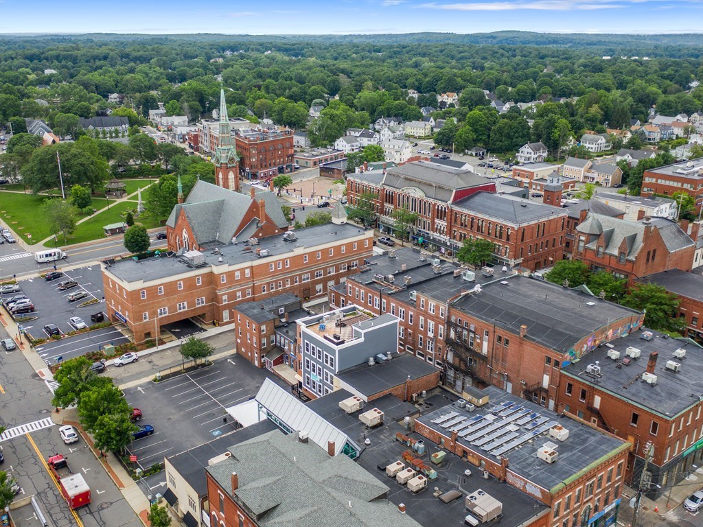 15 Church Street, Unit 8 Natick, MA 01760 - Photo 14 of 14 an aerial view of a city with lots of residential buildings