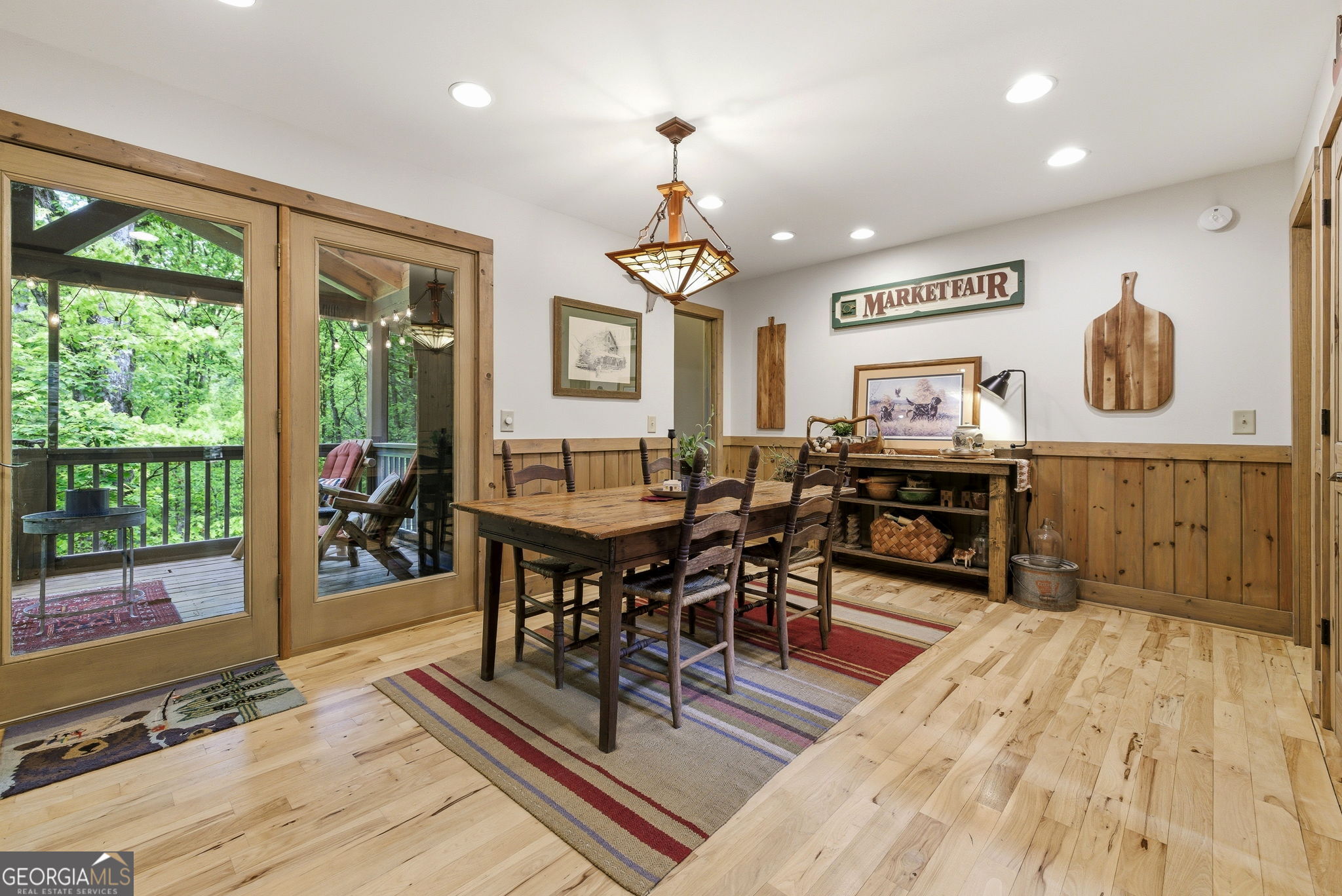 634 Little Hawk Road Sautee Nacoochee, GA 30571 - Photo 15 of 54 a view of a a dining room with furniture window and outside view