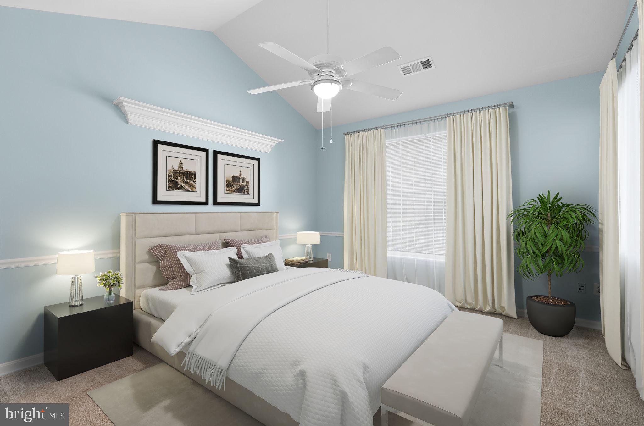 12708 Found Stone Road, Unit 3304 Germantown, MD 20876 - Photo 14 of 40 a bedroom with a bed and a potted plant