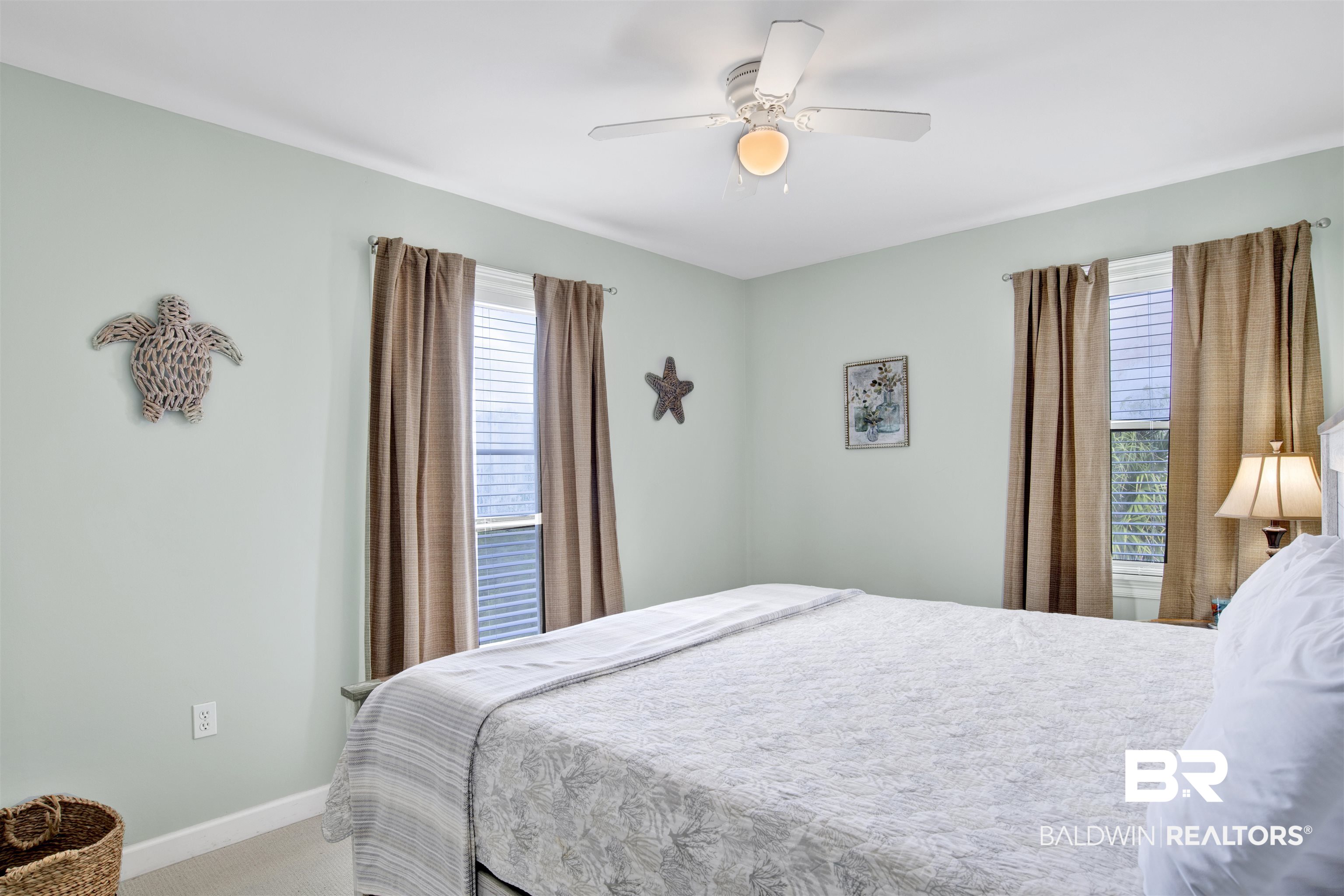 33093 River Road Orange Beach, AL 36561 - Photo 18 of 30 Bedroom featuring ceiling fan and light colored carpet
