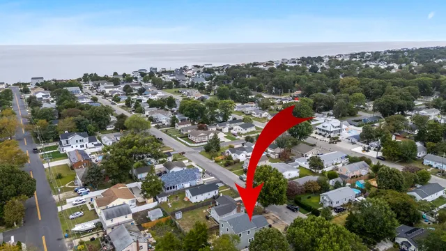 an aerial view of multiple house