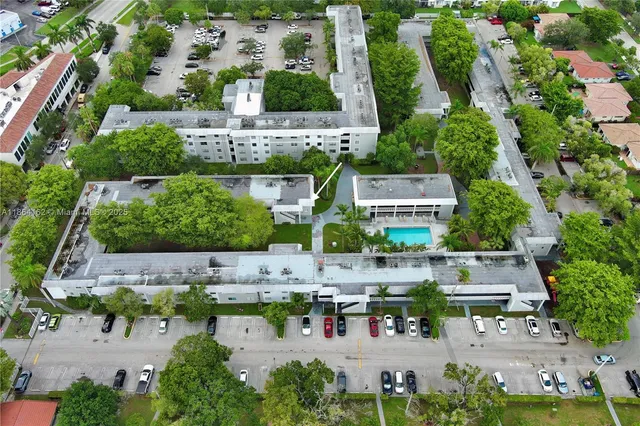 an aerial view of multiple houses