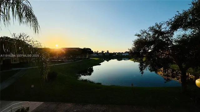 a view of lake from balcony