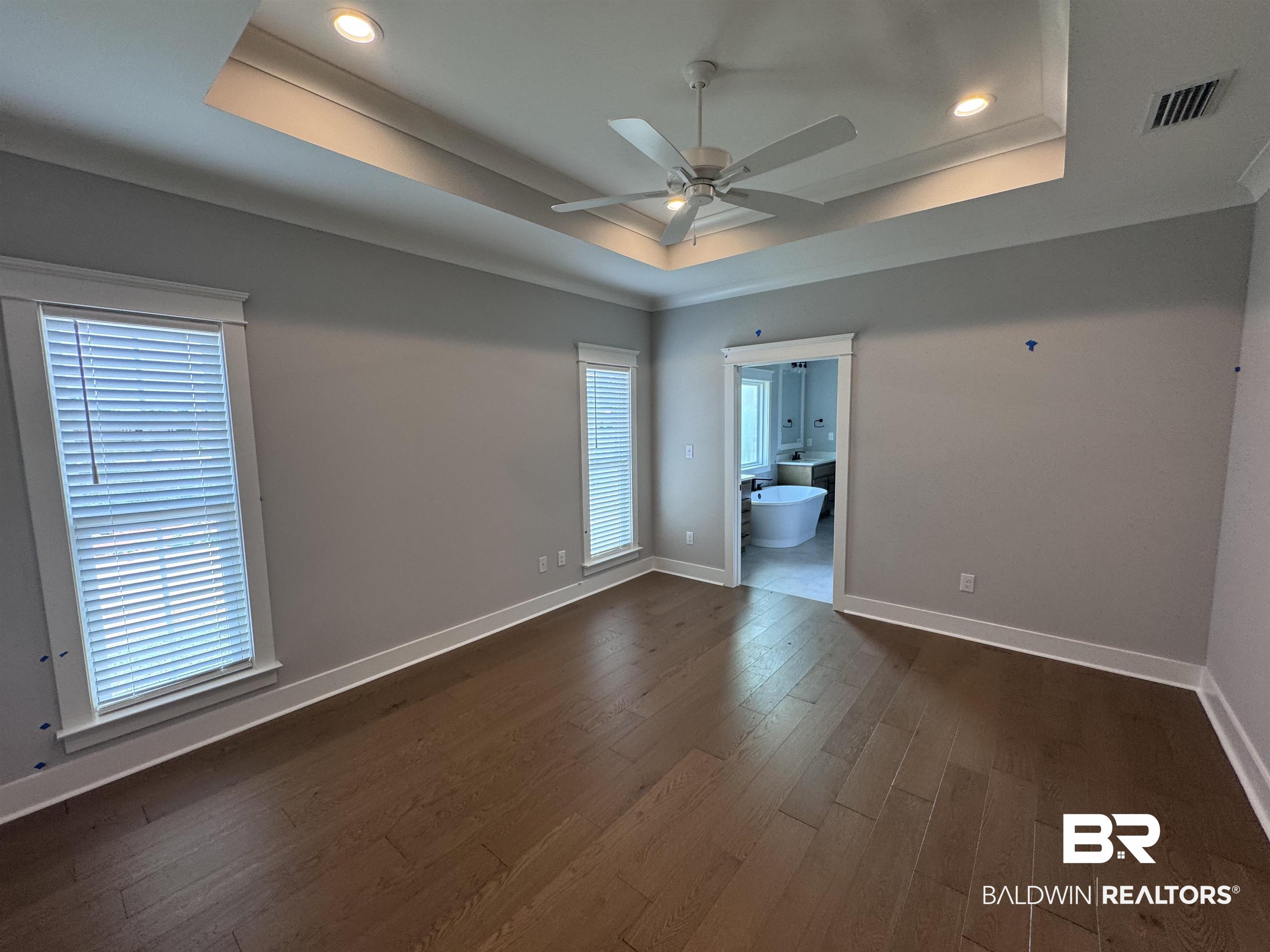 27371 Patch Pl Loop Daphne, AL 36526 - Photo 31 of 63 Unfurnished room featuring ceiling fan, dark wood-type flooring, and recessed lighting
