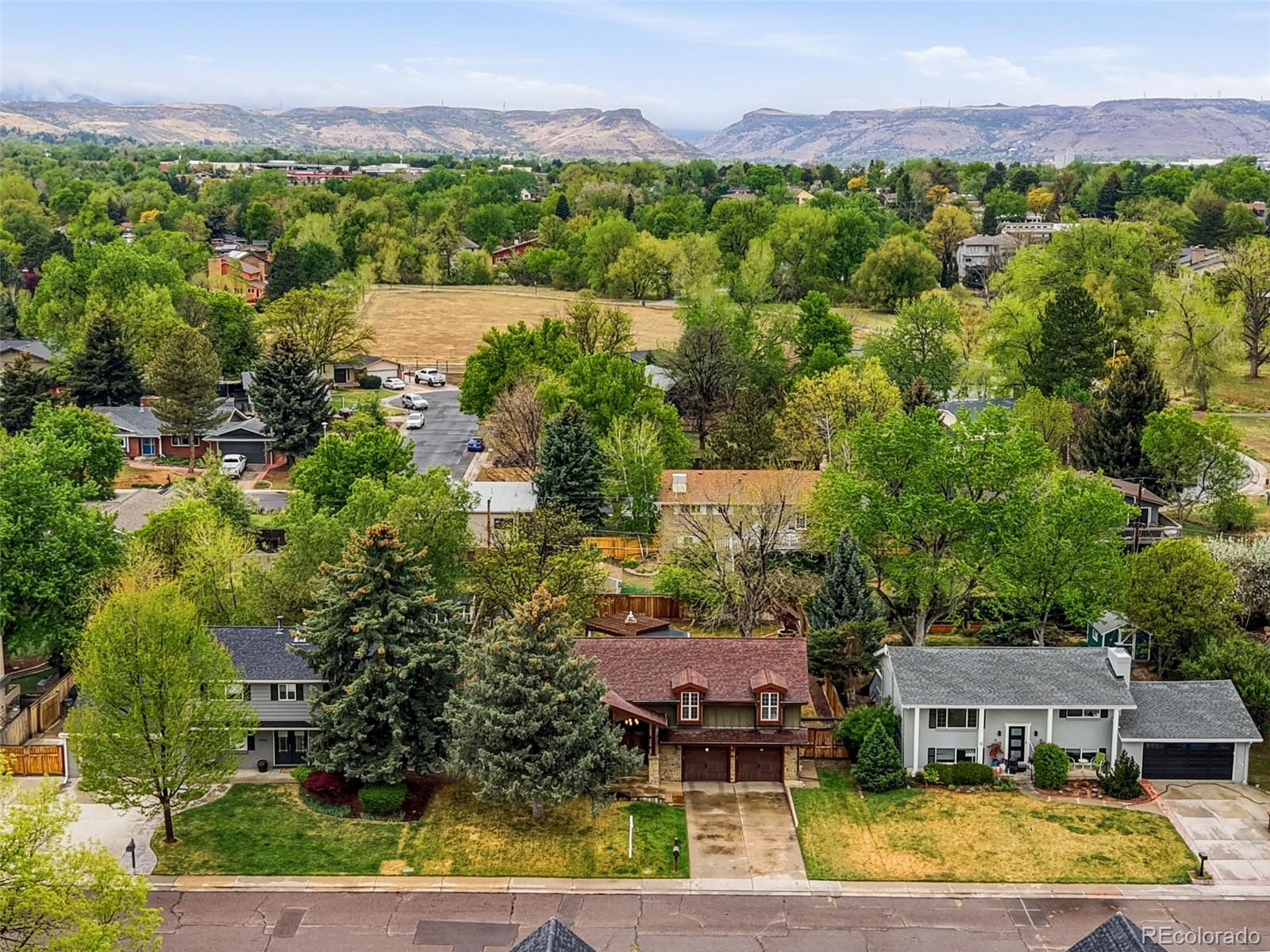 3393 Simms Street Wheat Ridge, CO 80033 - Photo 34 of 42 an aerial view of houses with yard