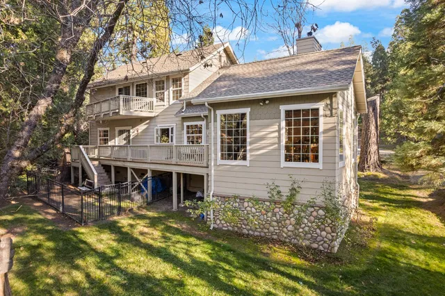 a view of a balcony with lake view