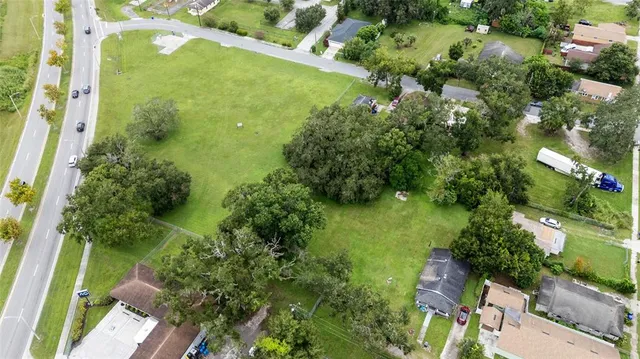 a bird view of a garden