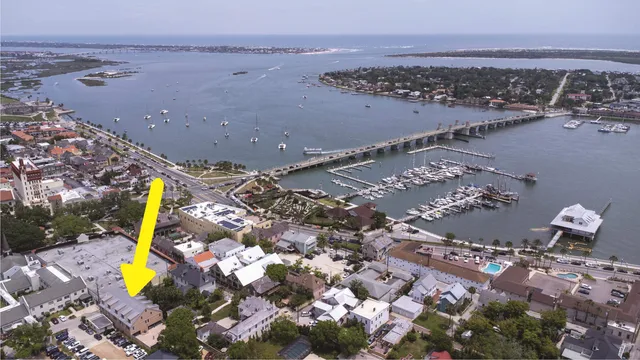 an aerial view of a city