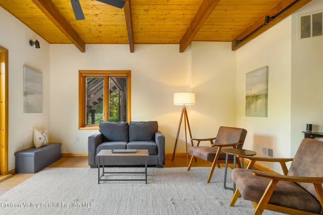 a view of a two chairs in the roof deck