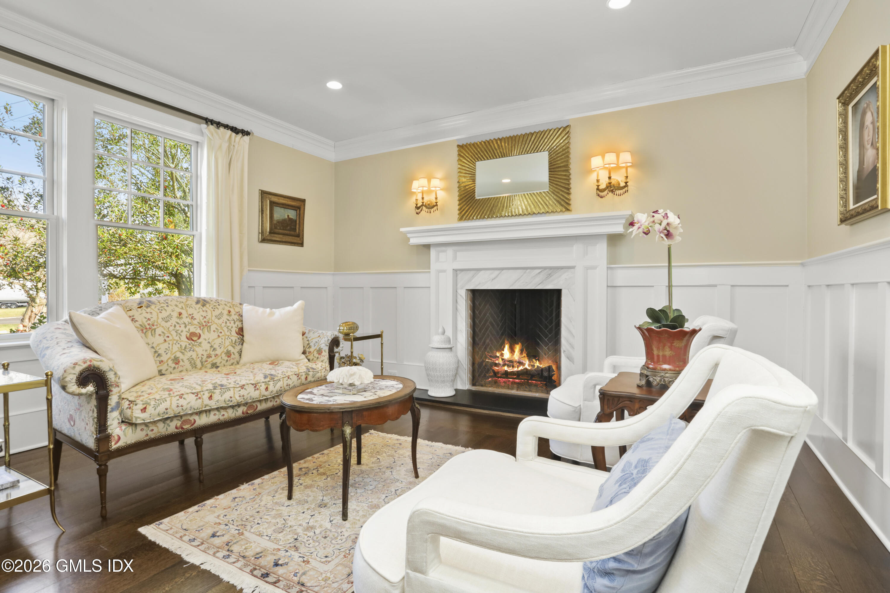 30 Bayside Terrace Riverside, CT 06878 - Photo 9 of 46 Living room with fireplace