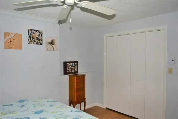 a view of a hallway to a room