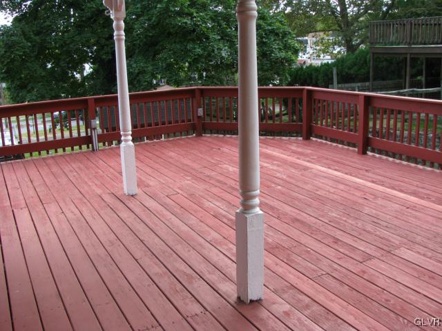 621 Friedensburg Road Reading, PA 19606 - Photo 17 of 17 a view of deck with wooden floor and floor to ceiling window