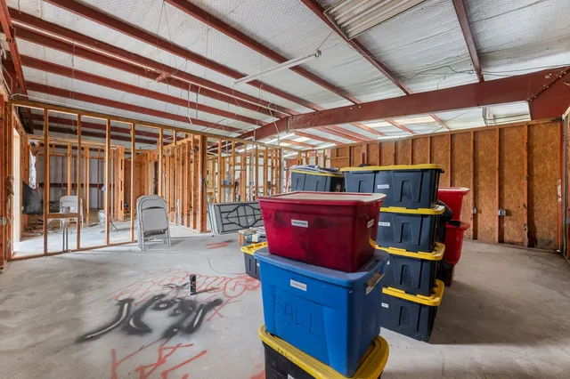 a room with gym equipment