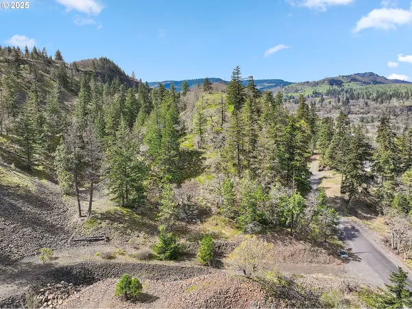 a view of a city with mountains in the background