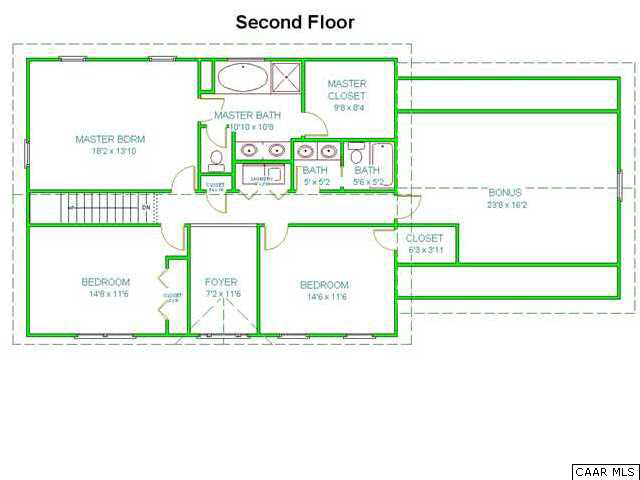 134 Devon Drive Ruckersville, VA 22968 - Photo 26 of 28 2nd Level Floor Plan
