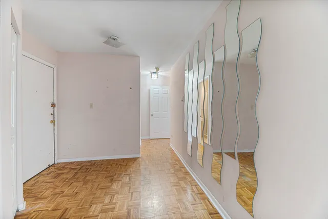 a view of hallway with stairs