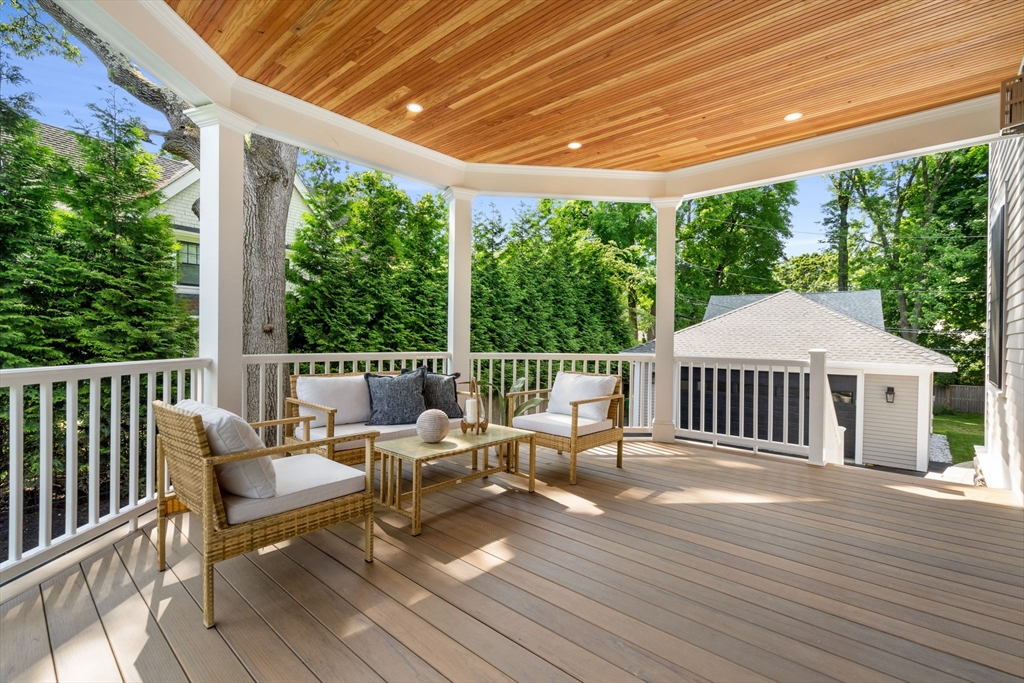 45 Sewall Street Newton, MA 02465 - Photo 7 of 21 a view of a patio on the deck