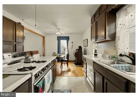 a kitchen with lots of counter top space