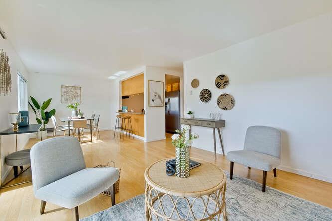 1127 Reed Avenue, Unit B Sunnyvale, CA 94086 - Photo 9 of 58 a living room with furniture and wooden floor
