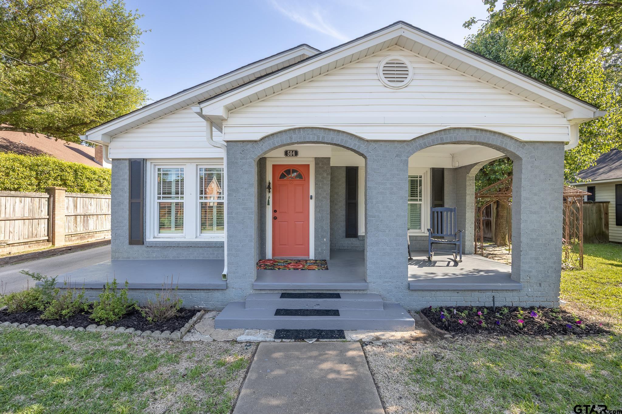 a front view of a house