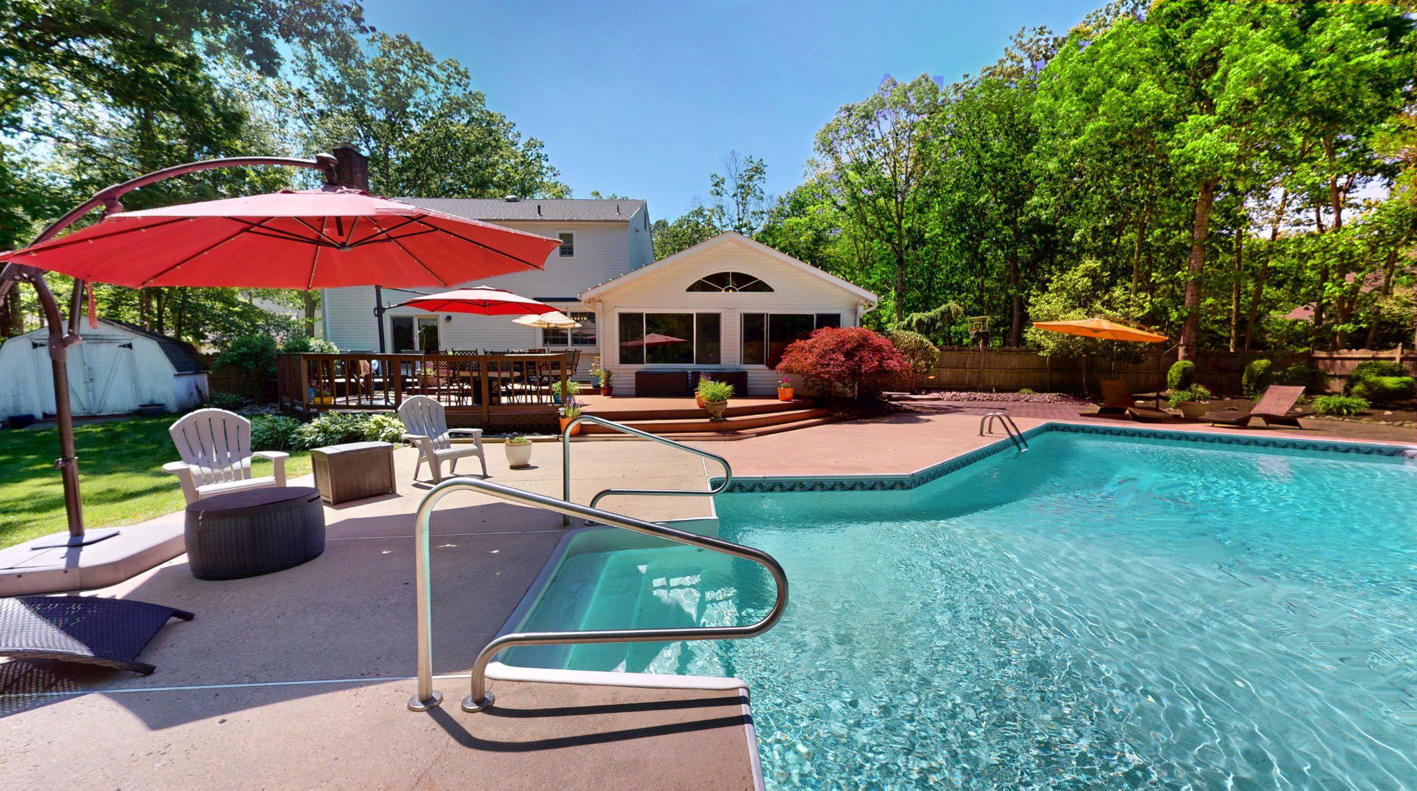 3 Colonial Court Medford, NJ 08055 - Photo 83 of 89 Sunny oasis with a sparkling pool.