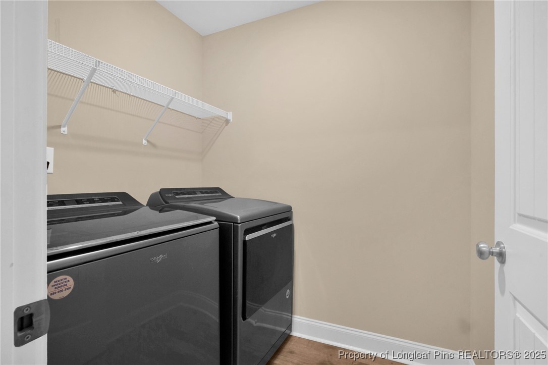 405 Shelton Beard Road Stedman, NC 28391 - Photo 31 of 36 a utility room with dryer and washer