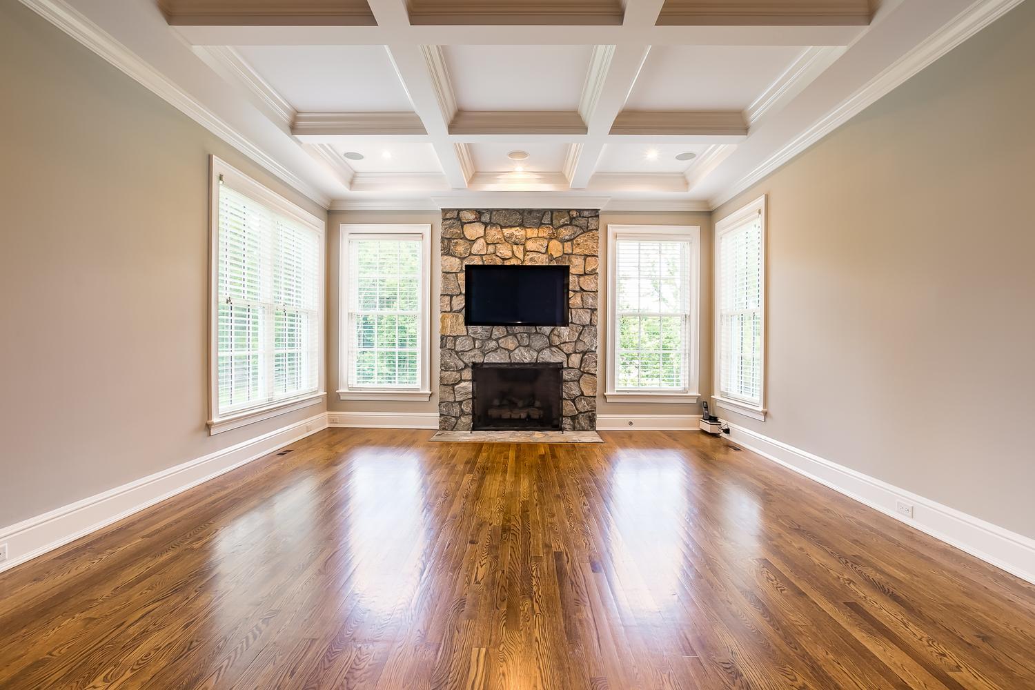 92 White Oak Shade Road New Canaan, CT 06840 - Photo 16 of 35 a view of an empty room with wooden floor and a window