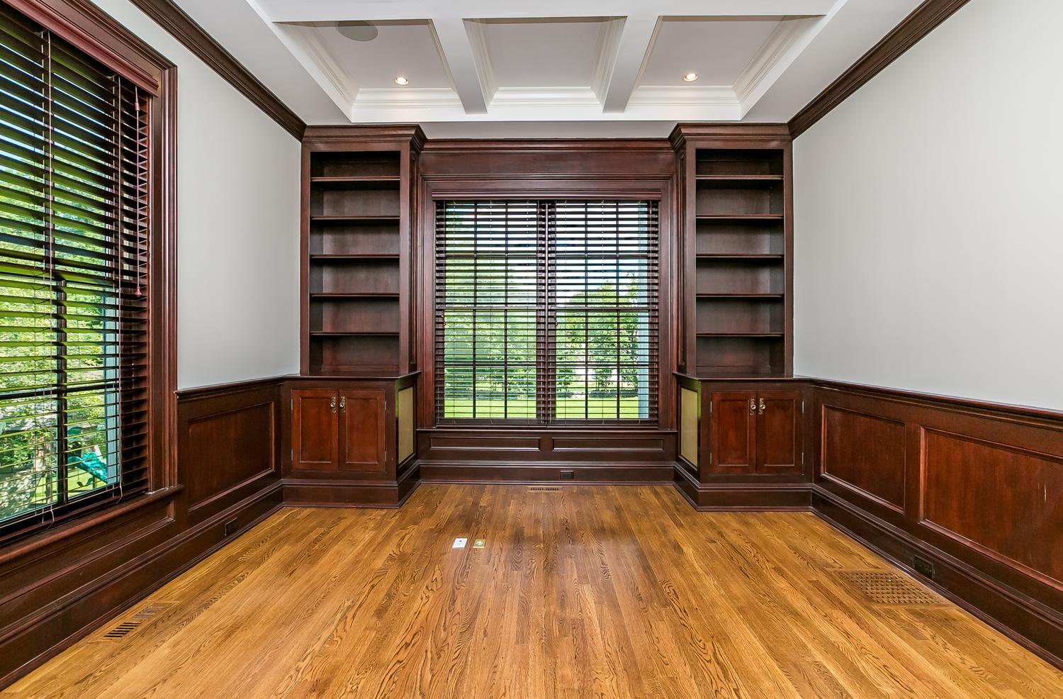 92 White Oak Shade Road New Canaan, CT 06840 - Photo 8 of 35 a view of empty room with wooden floor and fan