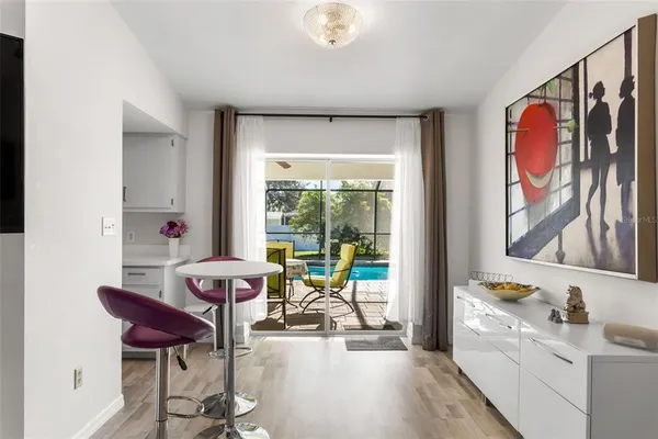 a very nice looking room with a large window