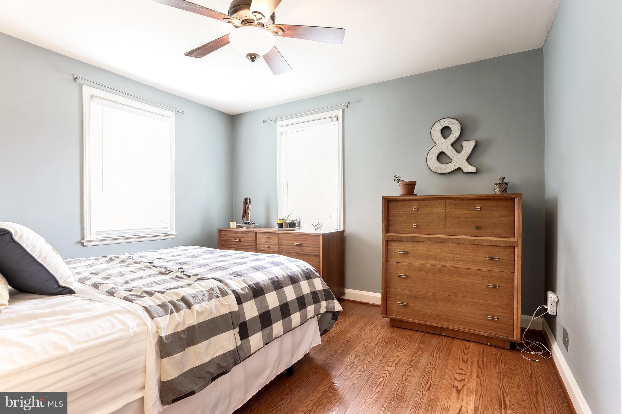 173 Cherrydell Road Baltimore, MD 21228 - Photo 16 of 29 Bedroom 1 w/ Hardwood Floors & Ceiling Fan