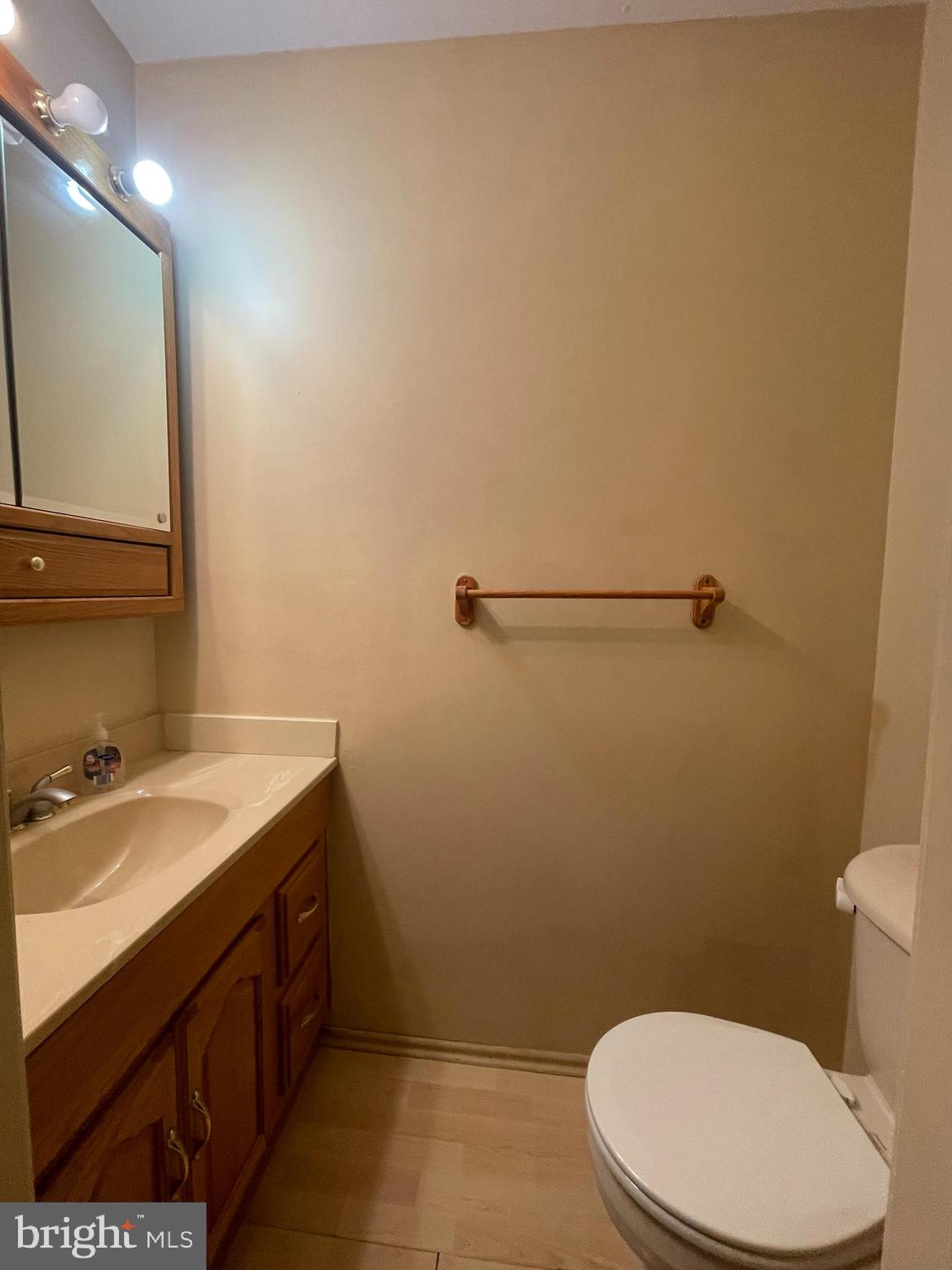 7267 Brookfalls Terrace Baltimore, MD 21209 - Photo 10 of 29 a bathroom with a sink a toilet and mirror