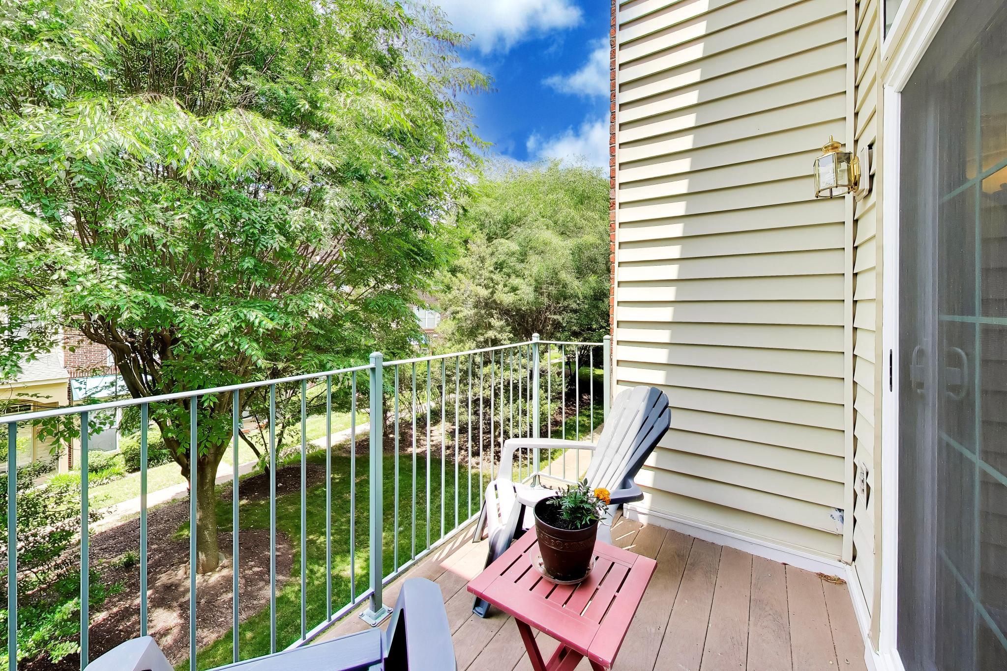 11830 Breton Court, Unit 23B Reston, VA 20191 - Photo 11 of 43 Lower Balcony facing the Courtyard