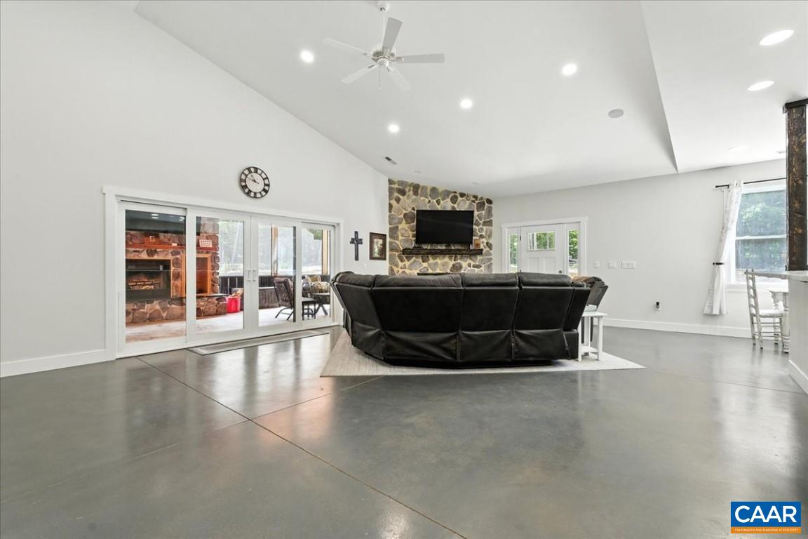 1568 Bent Creek Road Concord, VA 24538 - Photo 18 of 75 a living room with furniture and a flat screen tv