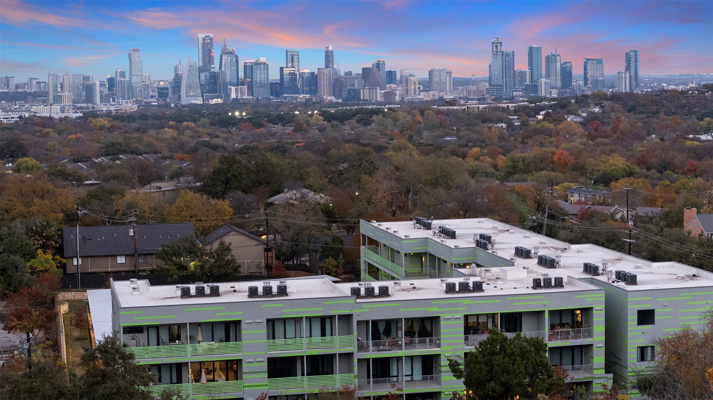 4004 Banister Lane, Unit 309 Austin, TX 78704 - Photo 18 of 21 a view of a city with tall buildings