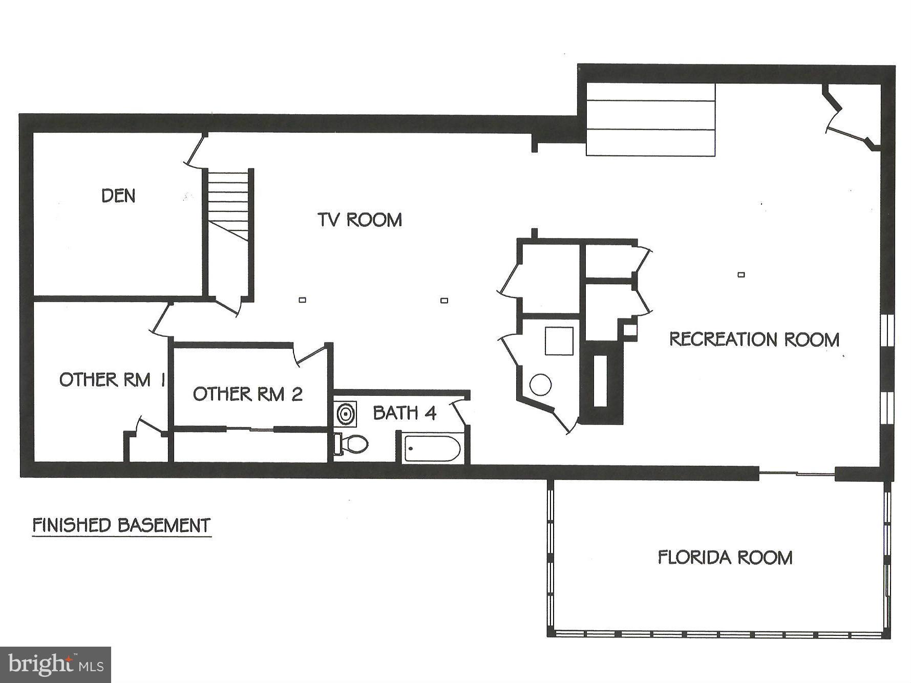 4202 Holbrook Road Randallstown, MD 21133 - Photo 28 of 30 Basement Floor Plan