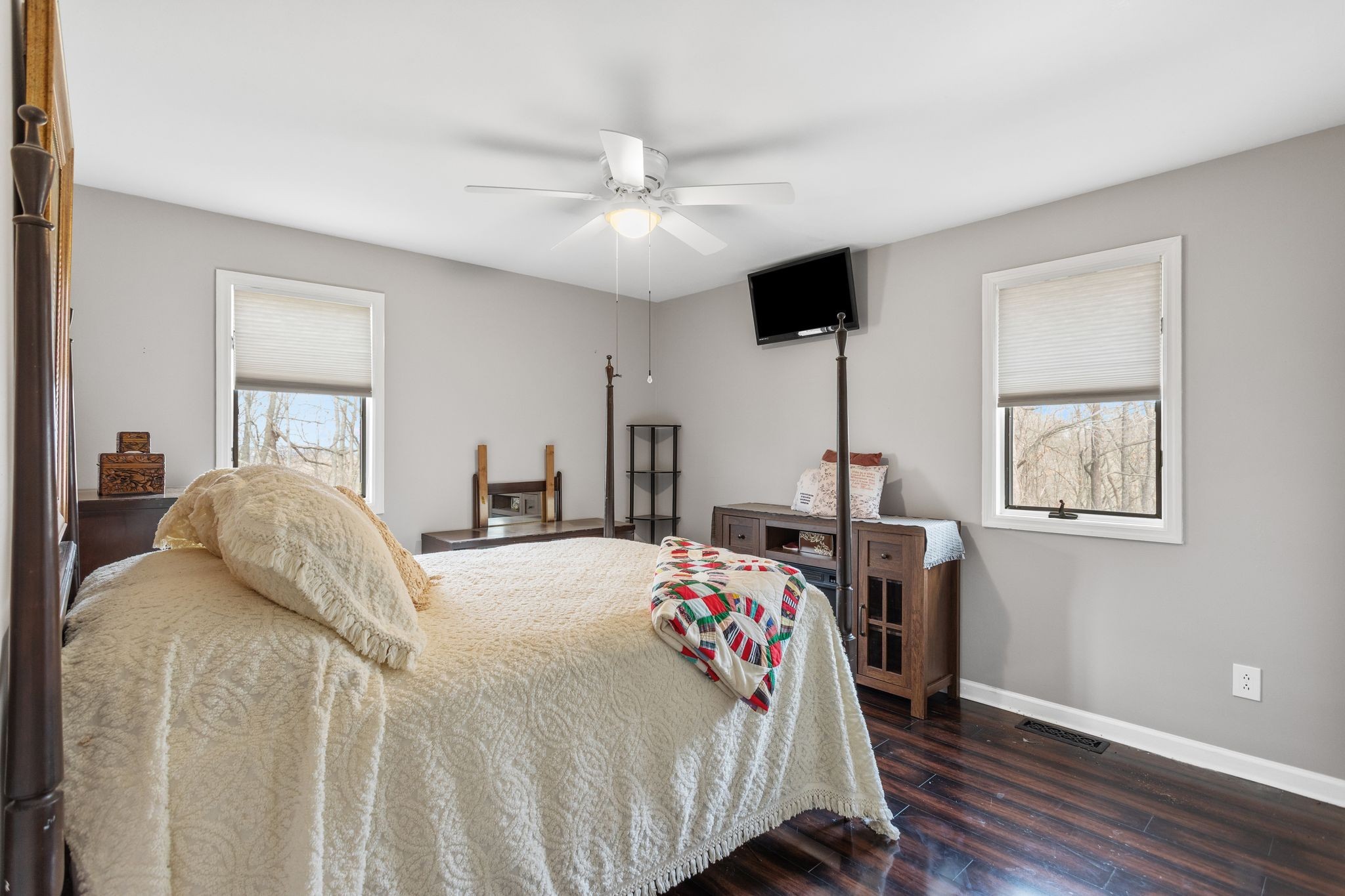 881 Mt Olivet Road Columbia, TN 38401 - Photo 30 of 68 a bedroom with a bed and a chandelier