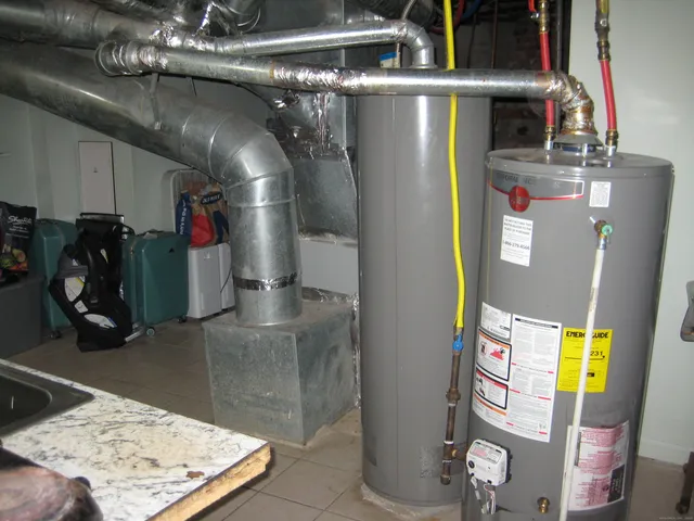 a view of water heater room