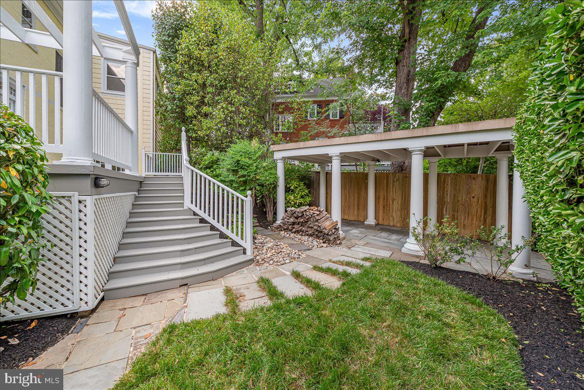 3001 McKinley Street Northwest Washington, DC 20015 - Photo 10 of 18 Rear deck stairs and carport