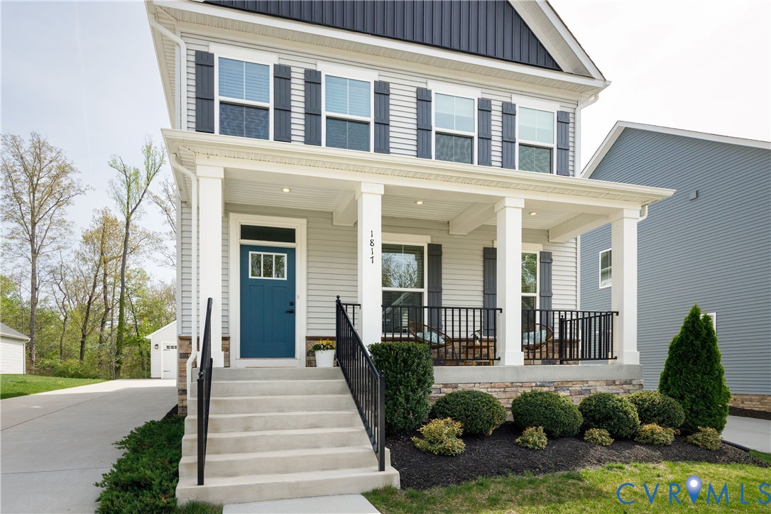 1817 German School Road Richmond, VA 23225 - Photo 2 of 39 Large driveway, 2-car garage and back patio with y