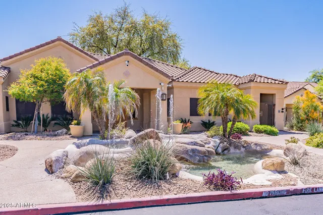 a view of a house with a patio