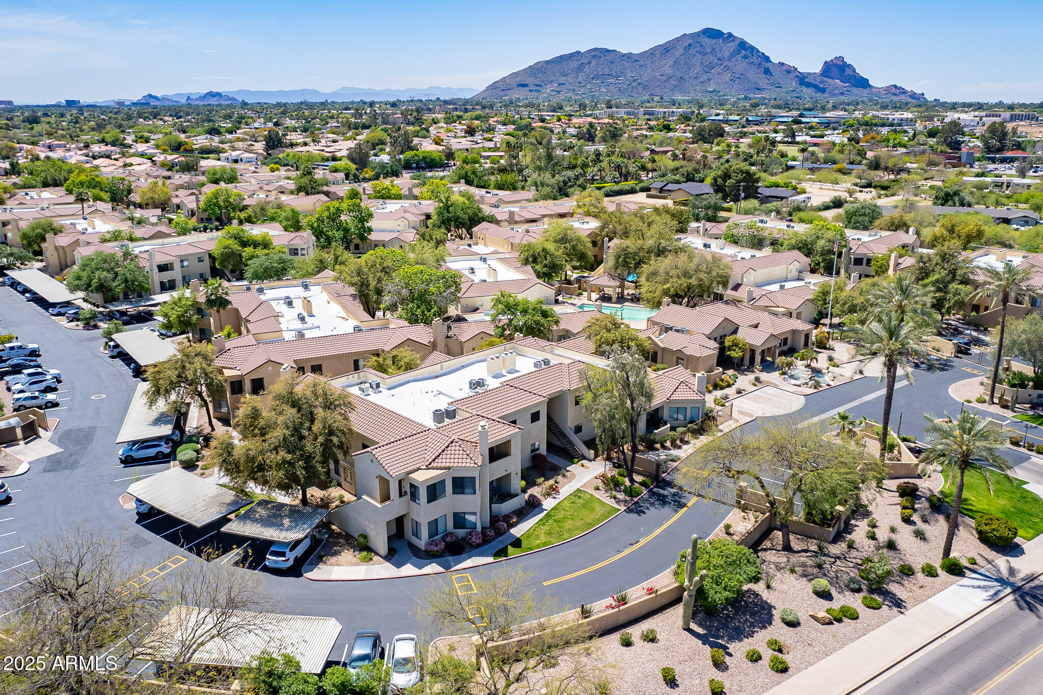 7575 East Indian Bend Road, Unit 2124 Scottsdale, AZ 85250 - Photo 32 of 32 an aerial view of residential house and outdoor space