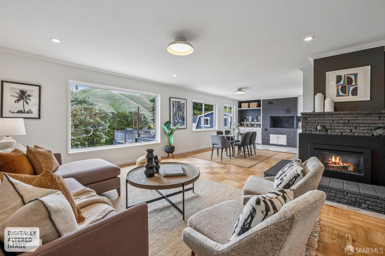545 Talbot Avenue Pacifica, CA 94044 - Photo 25 of 87 a living room with furniture and a fireplace