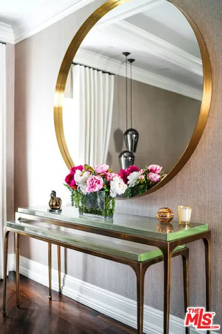 a kitchen with a stove and a microwave