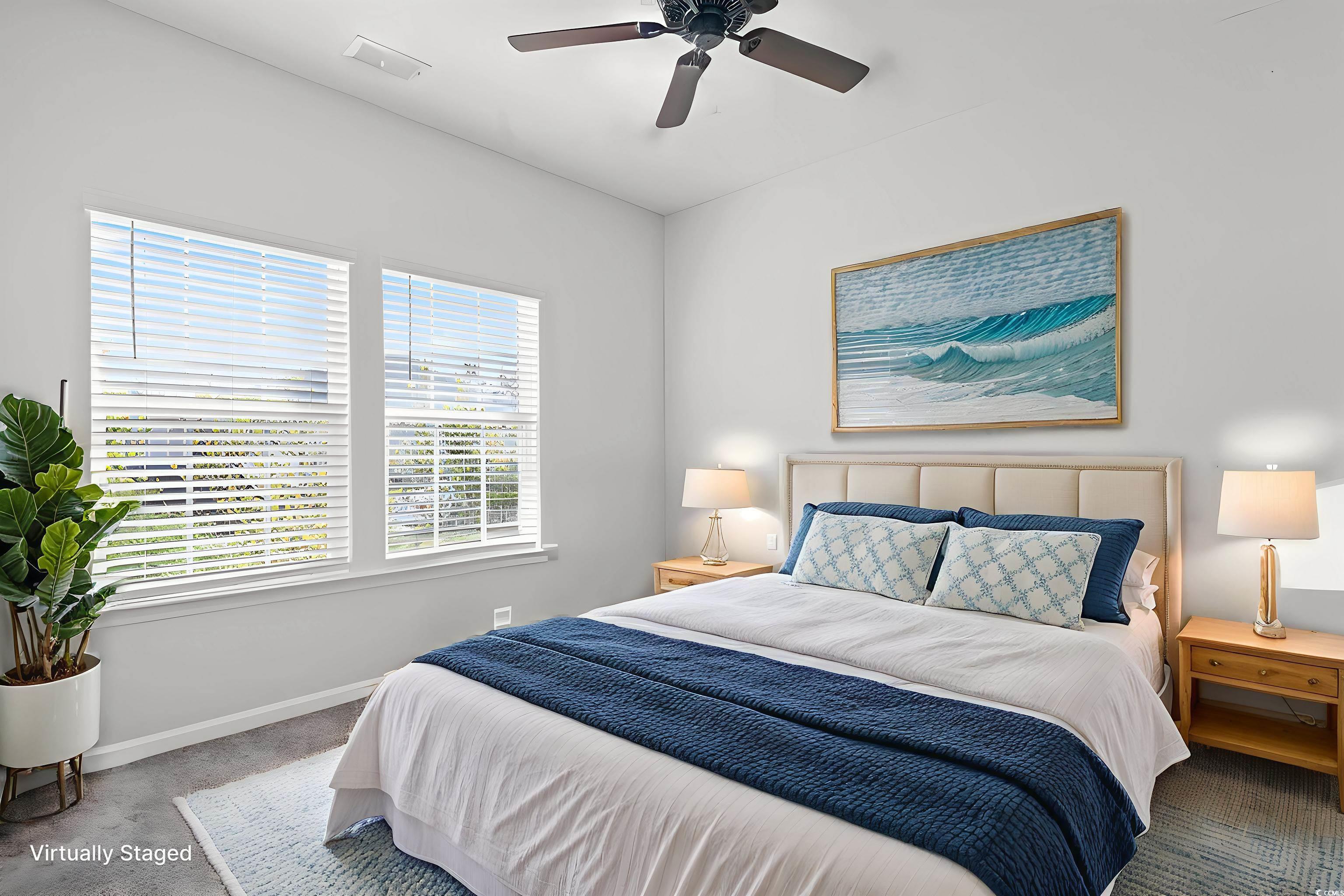 385 Grove Park Loop Murrells Inlet, SC 29576 - Photo 23 of 38 Bedroom with carpet floors and a ceiling fan