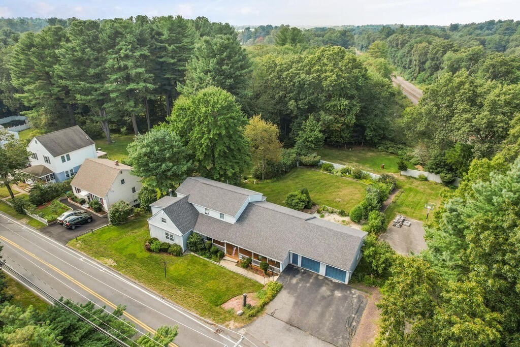 306 Andover Road Billerica, MA 01821 - Photo 39 of 42 an aerial view of a house with garden space and street view