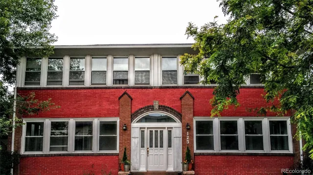 front view of an brick building