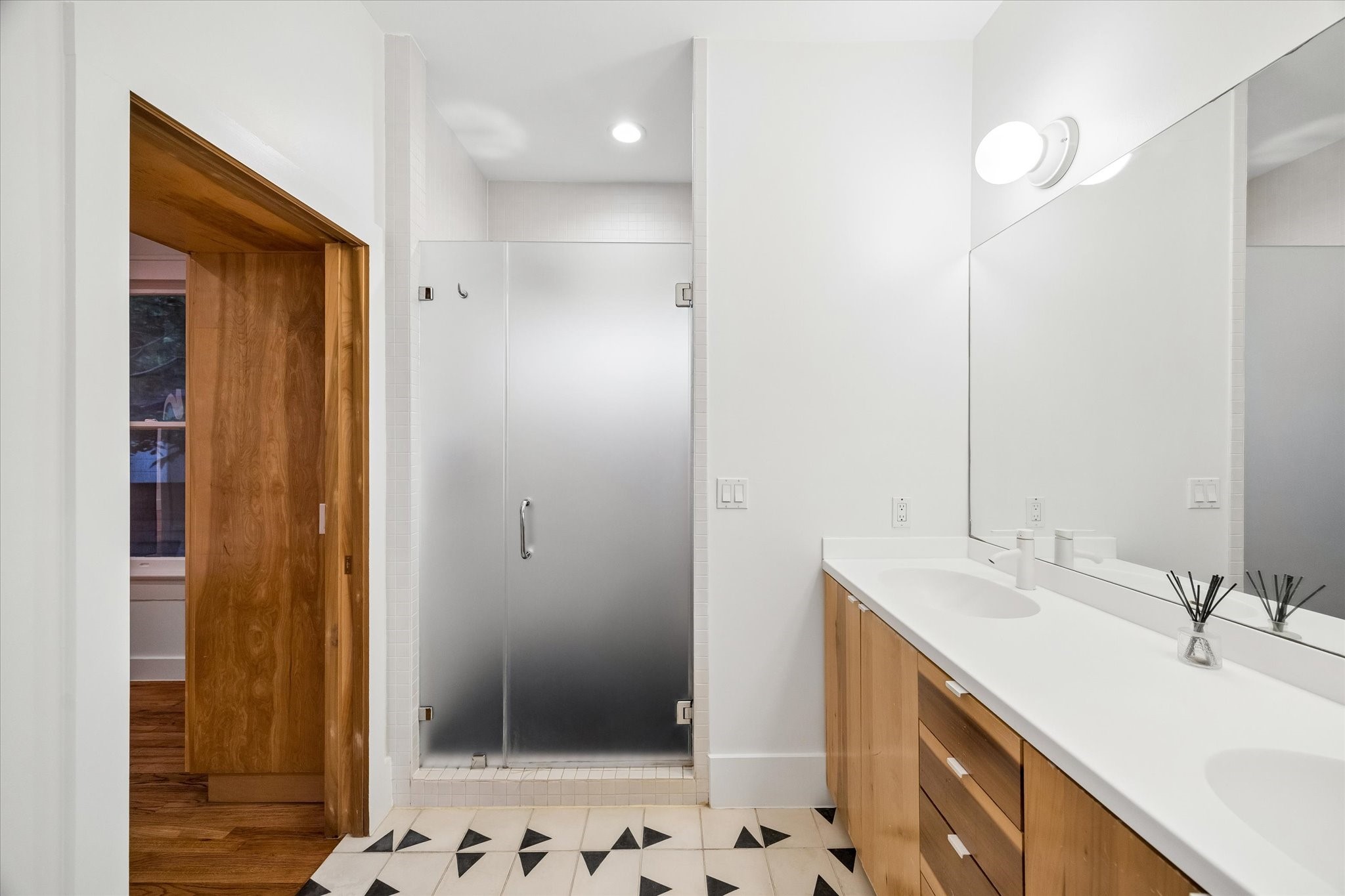 1603 Fulton Street Houston, TX 77009 - Photo 21 of 28 My favorite detail in the bathrooms is this custom concrete tile, handmade in Mexico, specifically for this home.
