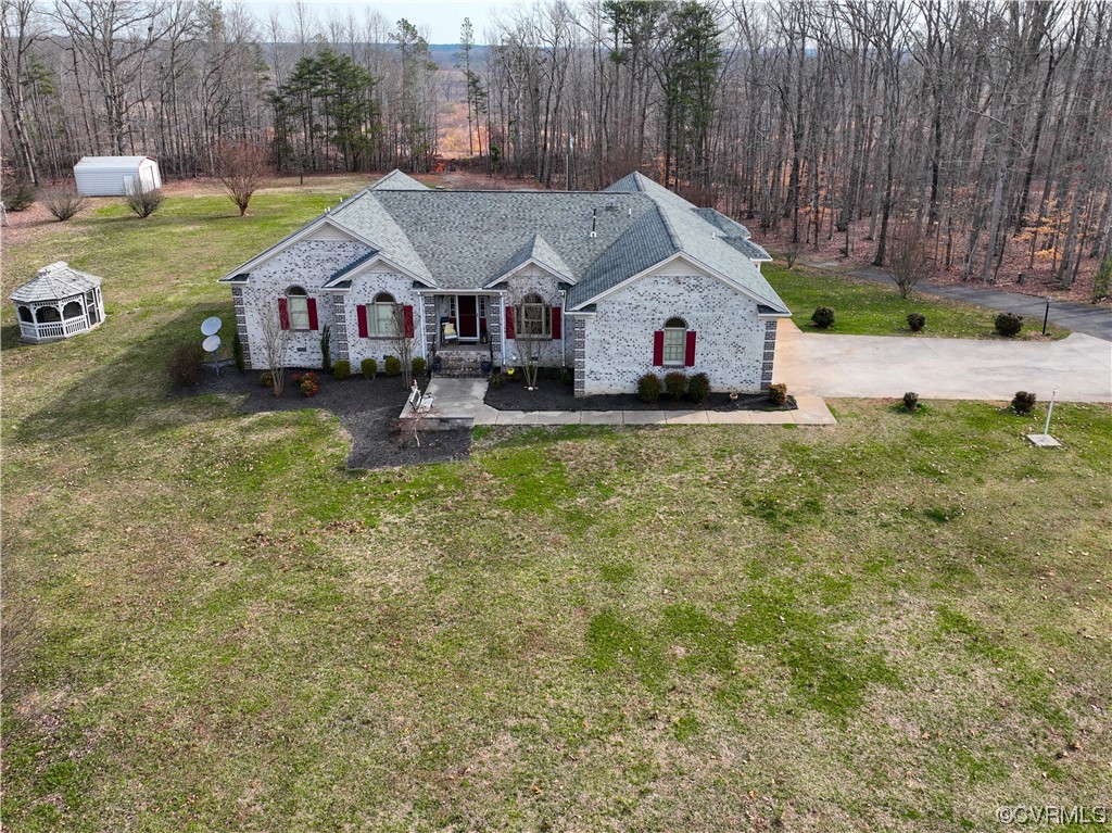 3324 Nutbush Road Victoria, VA 23974 - Photo 36 of 38 a aerial view of a house with swimming pool and next to a yard