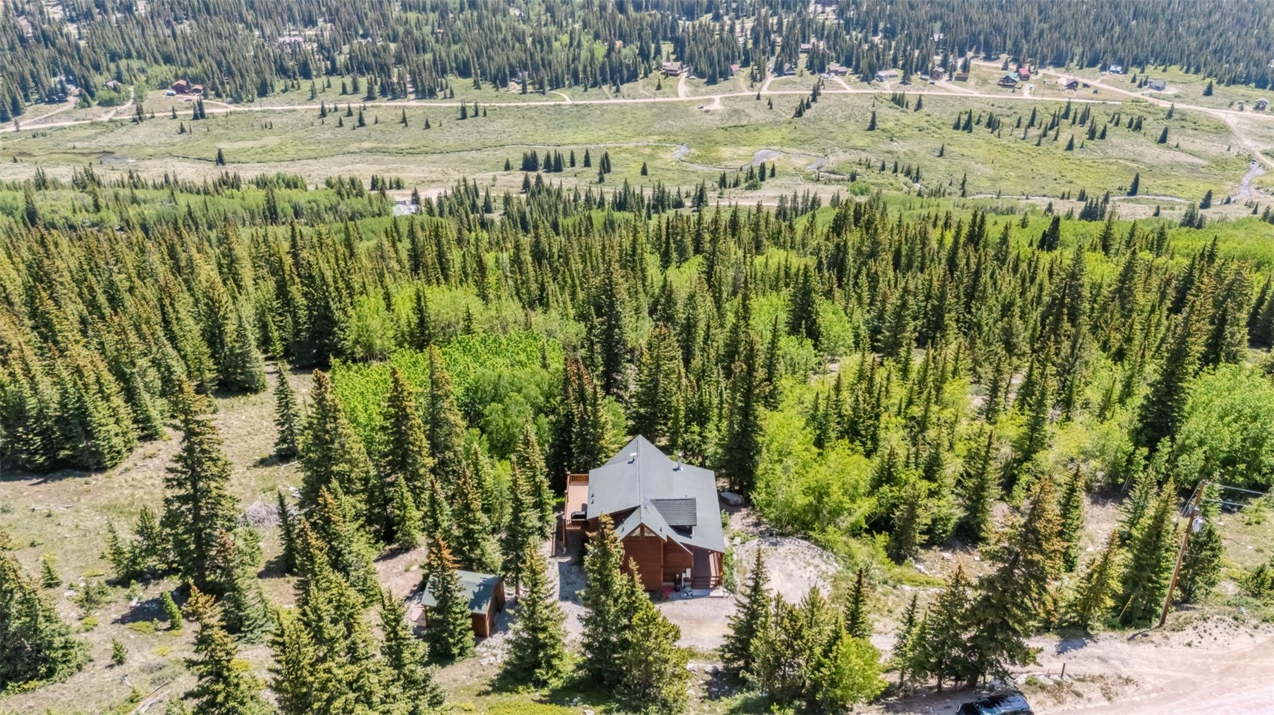 1375 Roberts Road Alma, CO 80420 - Photo 48 of 50 Aerial view of property's location featuring a heavily wooded area