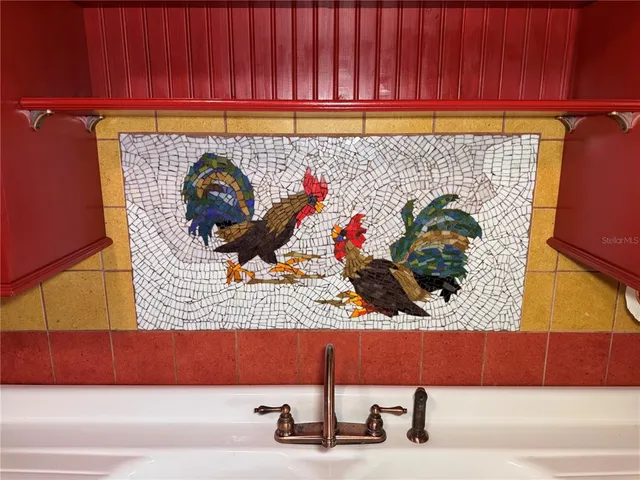 a view of a couch in a kitchen